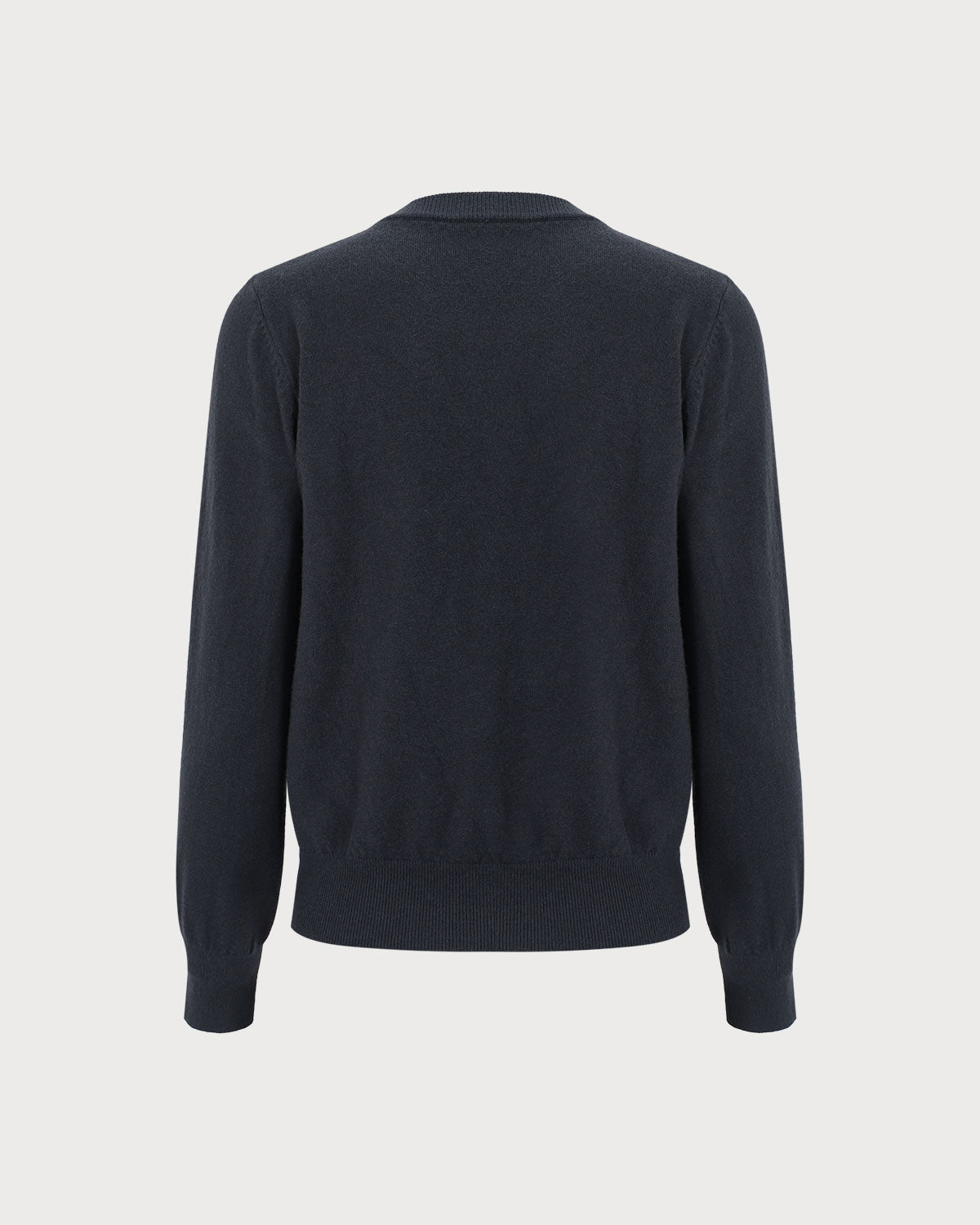 Γκρι Πλεκτή Ζακέτα Με Ένα Κουμπί Και Ριμπ Ύφανση