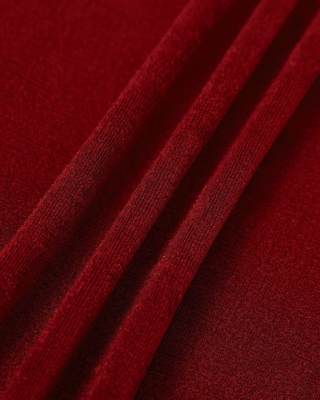 Μπορντό Πλεκτό Τοπ Με Ζιβάγκο Και Αμάνικο Γιακά