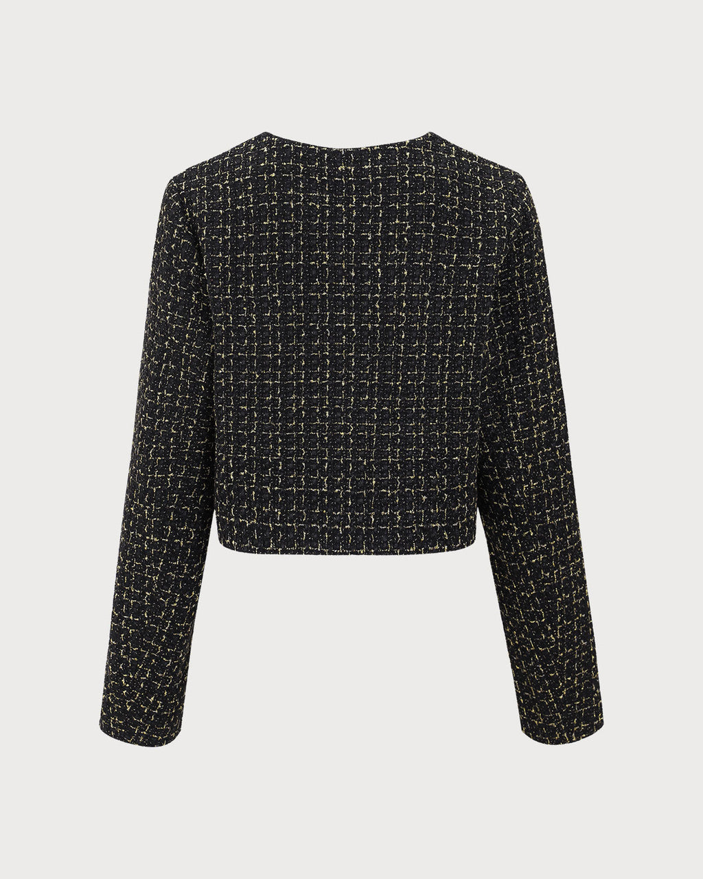 Μαύρο Τουίντ Μπουφάν Με Ένα Κουμπί