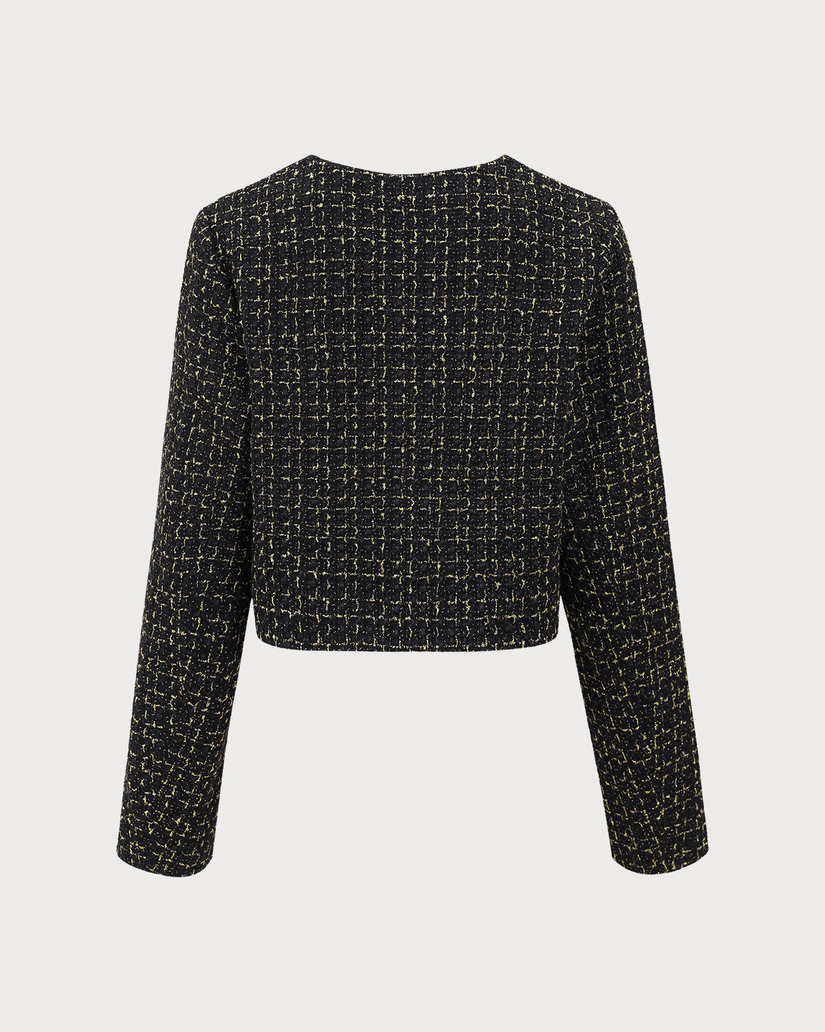 Μαύρο Τουίντ Μπουφάν Με Ένα Κουμπί