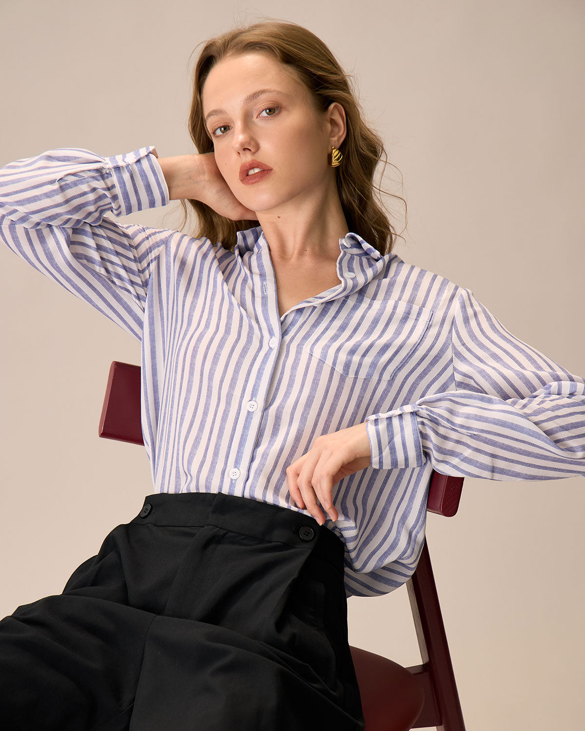 Μαύρο Παντελόνι Με Λάστιχο Στη Μέση Και Τσέπες Σε Ίσια Γραμμή